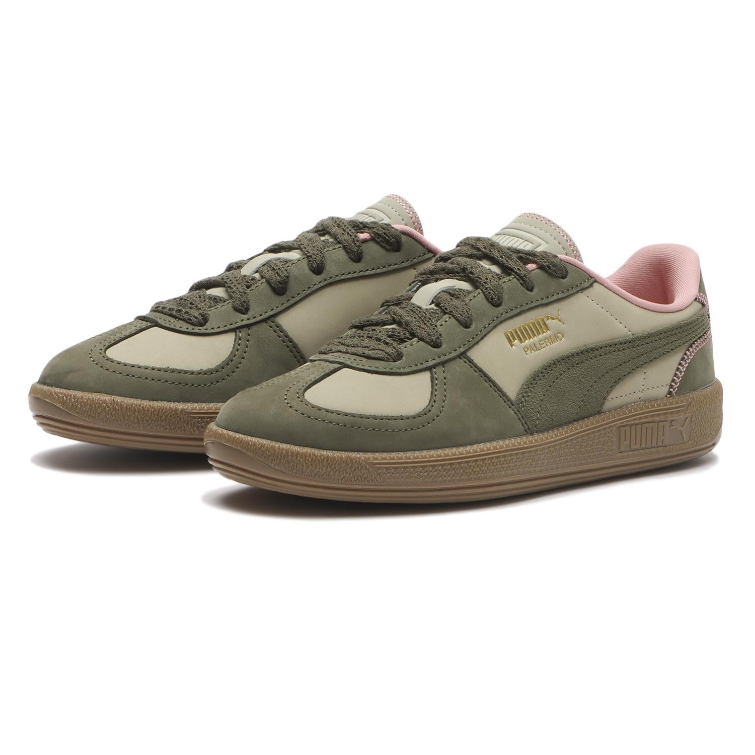 405493-01 Puma PALERMO LUX WNS "PEBBLE GRAY-LODEN GREEN-GUM" (Men's)