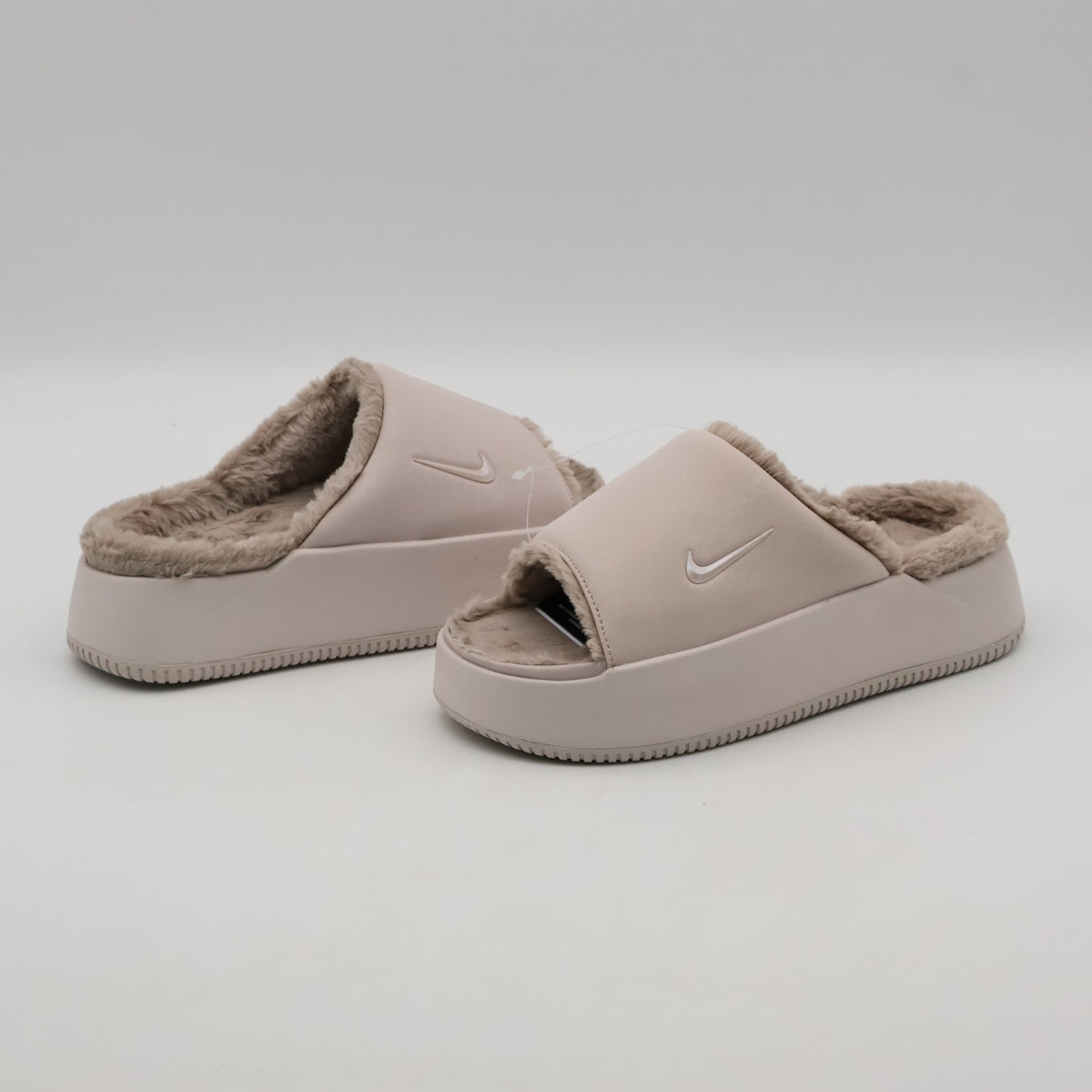 HV8560-600 Nike Calm Elevation Fur Slides Silt Red Malt (Women's)