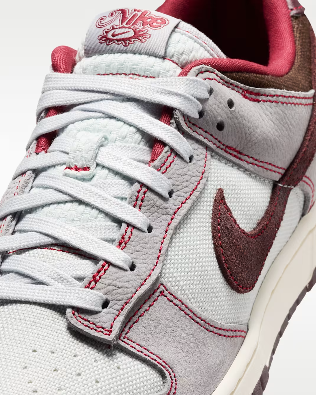 IH1942-001 Nike Dunk Low Retro SE Pure Platinum Burgundy Crush (Men's)