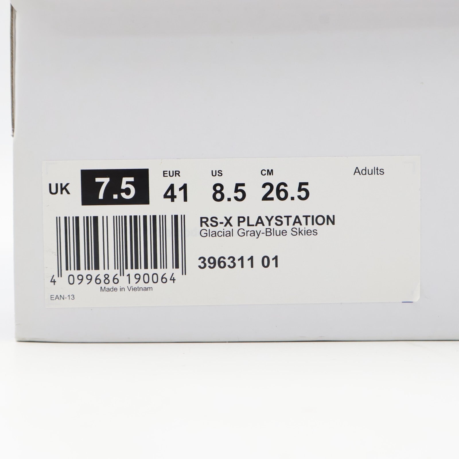 396311-01 PlayStation Puma RS-X Glacial Gray Blue Skies (Men's)