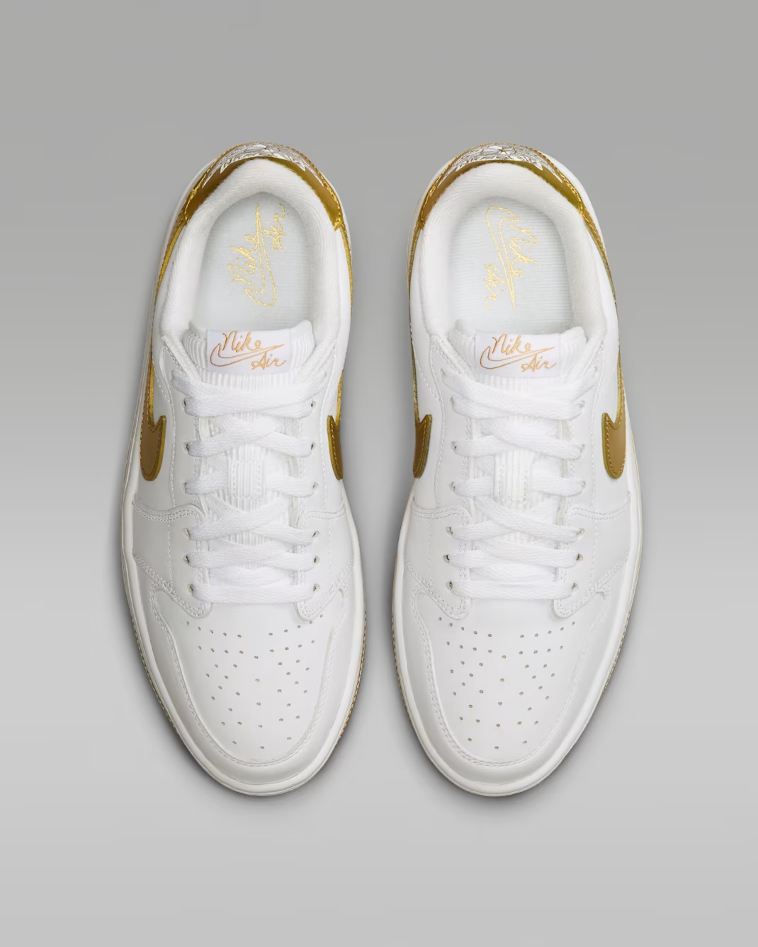 IV5090-100 Nike Air Jordan 1 Triple Stack SE White Metallic Gold (Women's)