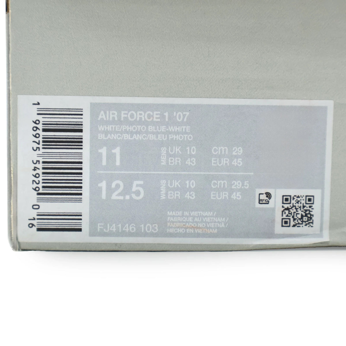 FJ4146-103 Nike Air Force 1 Low White Photo Blue (Men's)