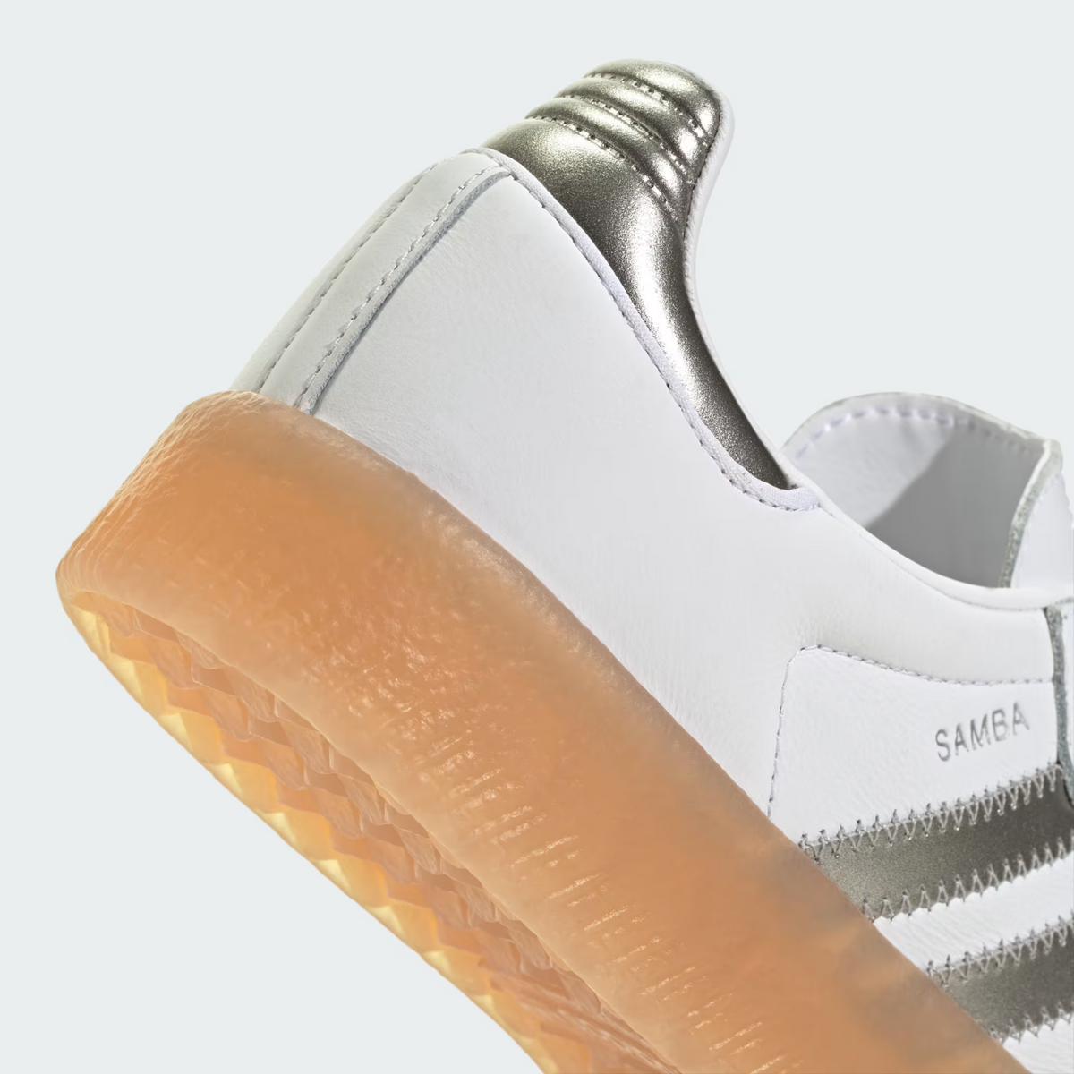 JS3943 adidas Originals Sambae Cloud White Silver Metallic Gum (Women's)