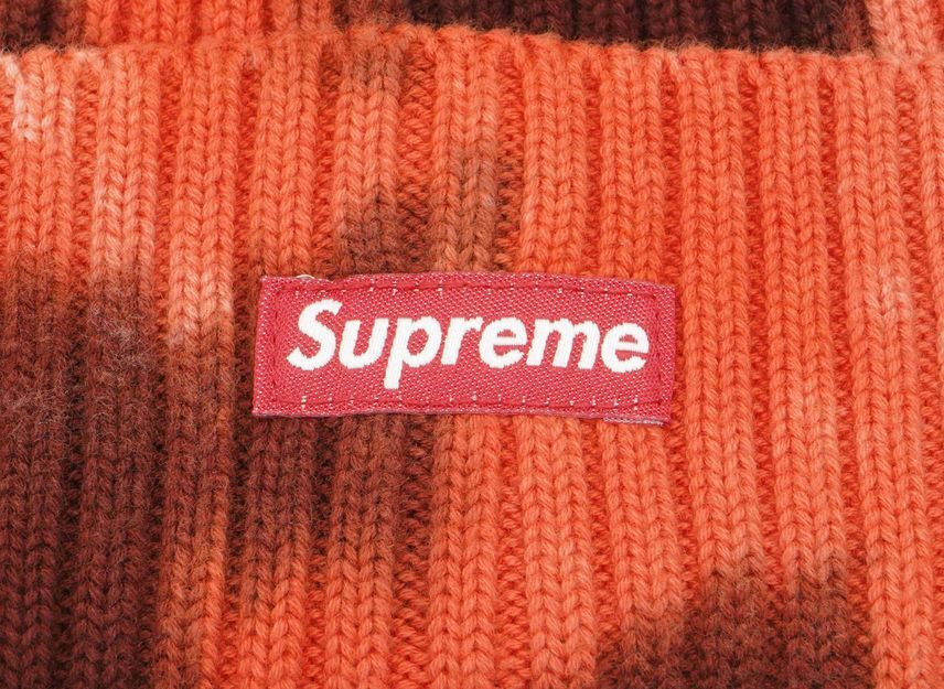 Supreme Overdyed Beanie Splatter Red (24SS)