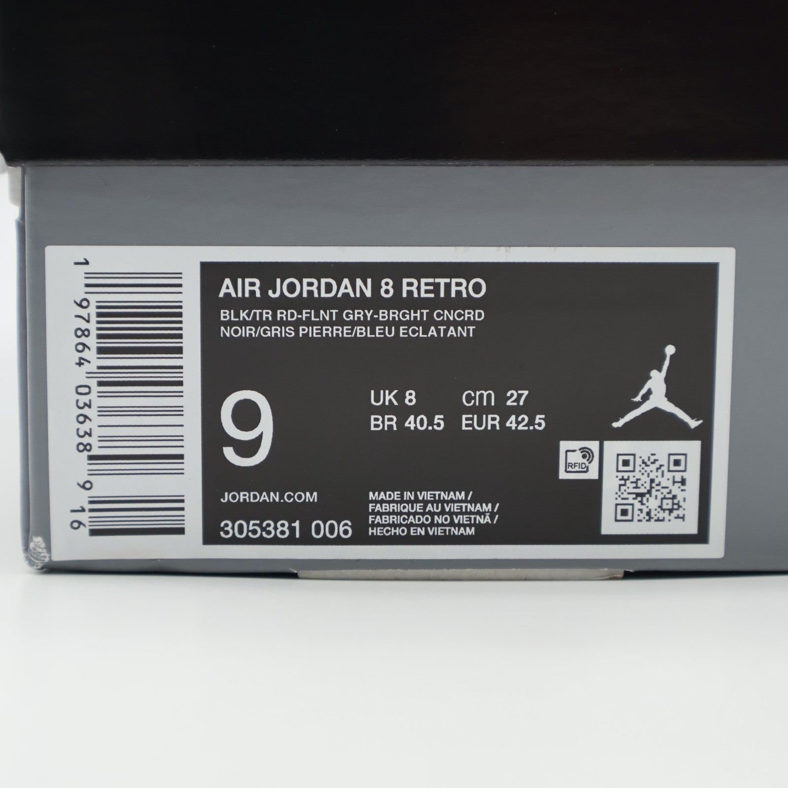 305381-006 Nike Air Jordan 8 Retro Aqua 2025 (Men's)