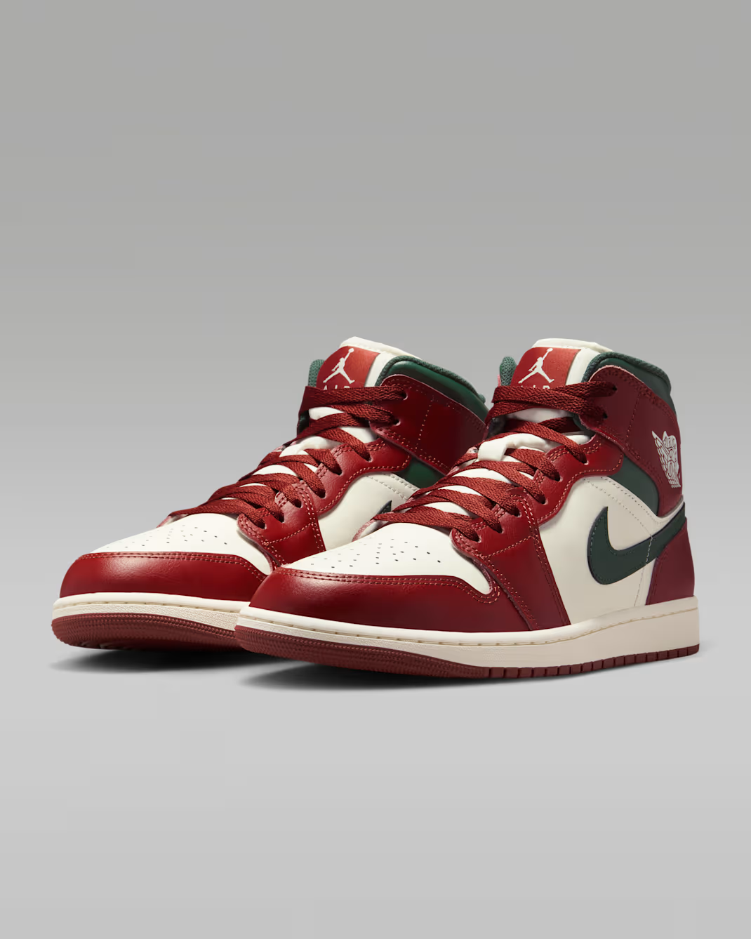 DQ8426-105 Nike Air Jordan 1 Mid Sail Pure Platinum Redstone (Men's)