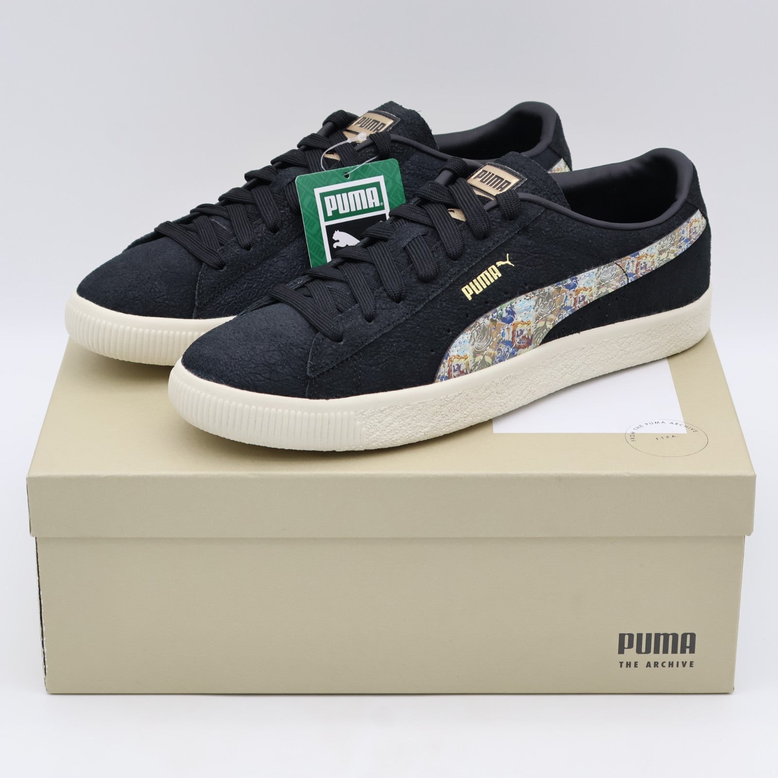 401817-01 Monster Hunter Puma Suede Vintage R Puma Black Warm White (Men's)