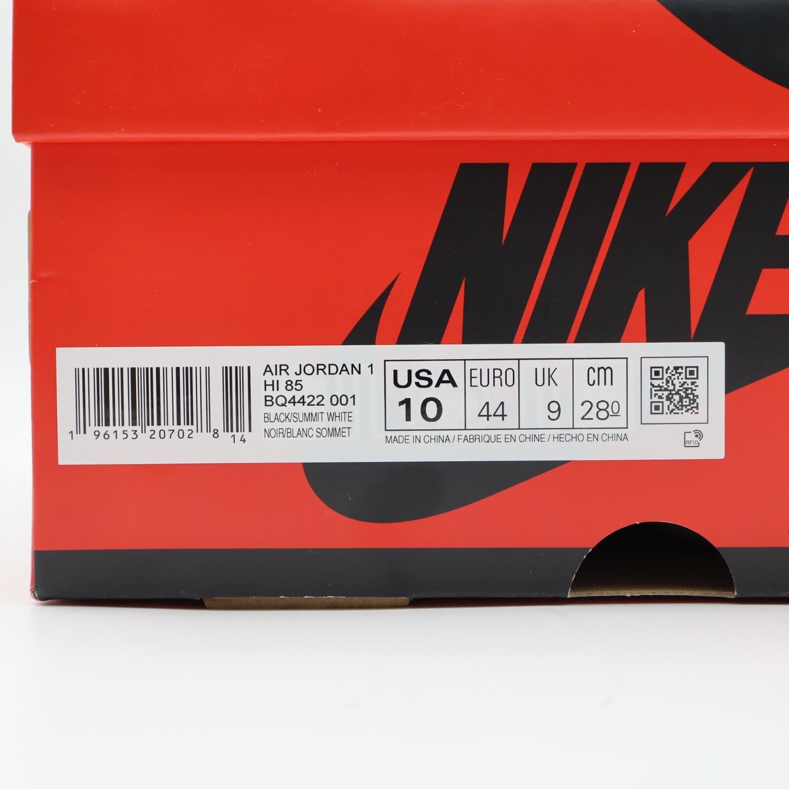 BQ4422-001 Nike Air Jordan 1 High 85 OG Black White 2023
