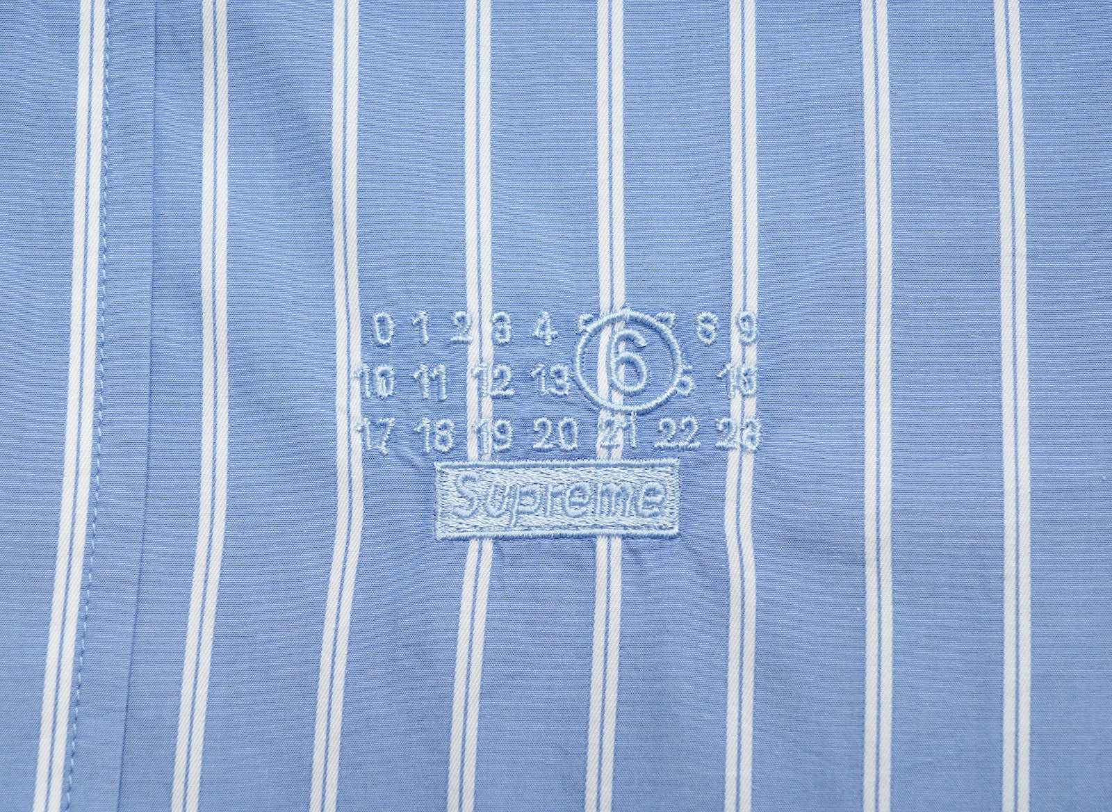 Supreme x MM6 Maison Margiela Stripe Shirt "Blue"