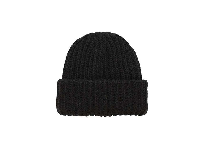 Supreme Classic Logo Chunky Ribbed Beanie Black