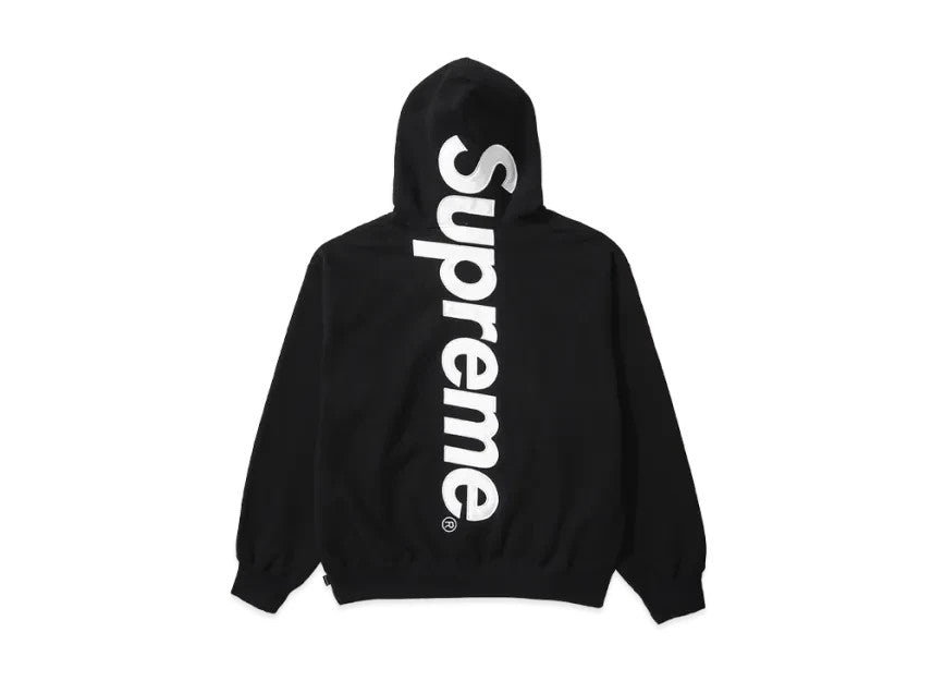 Supreme Satin Applique Hooded Sweatshirt (26SS) "Black"