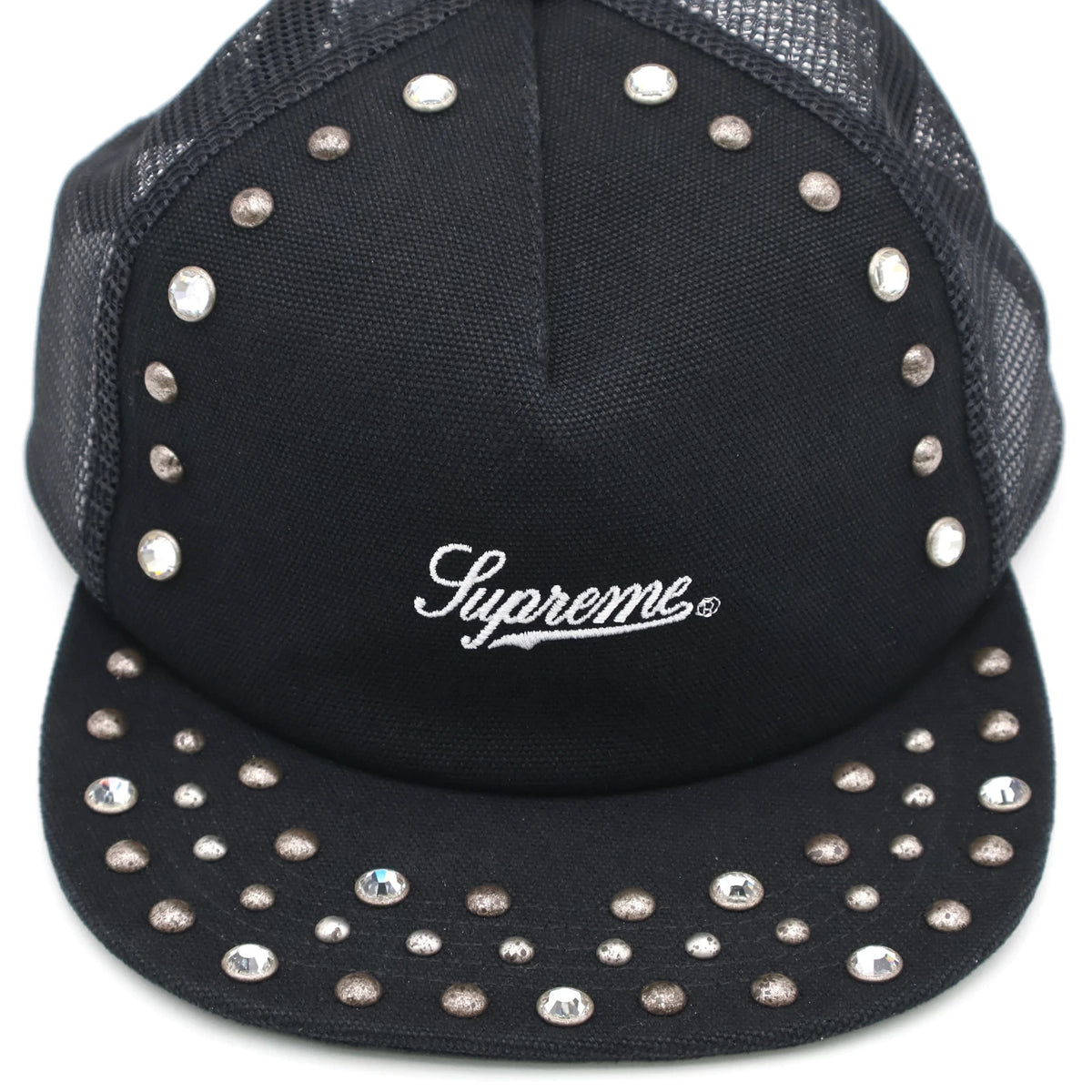 Supreme B.B. Simon Studded Canvas 5-Panel Black