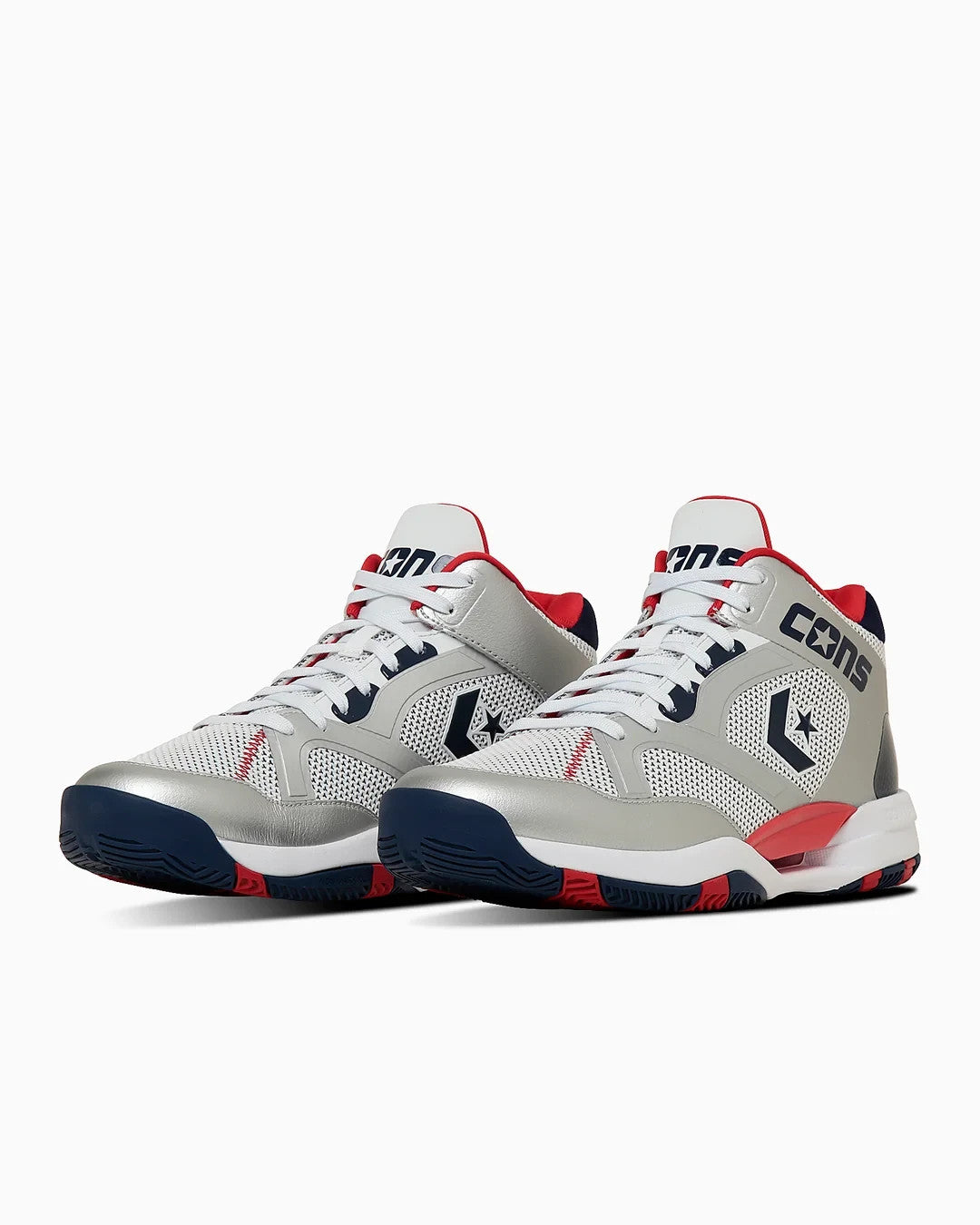 33500470 Converse Cons Accelerator Mid White Silver Navy Red (Men's)