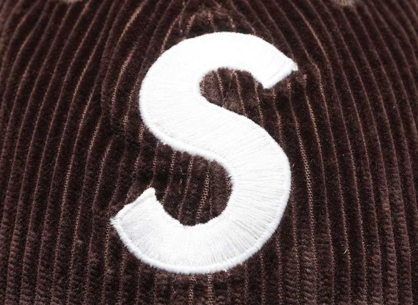 Supreme Corduroy S Logo 6-Panel Dark Brown
