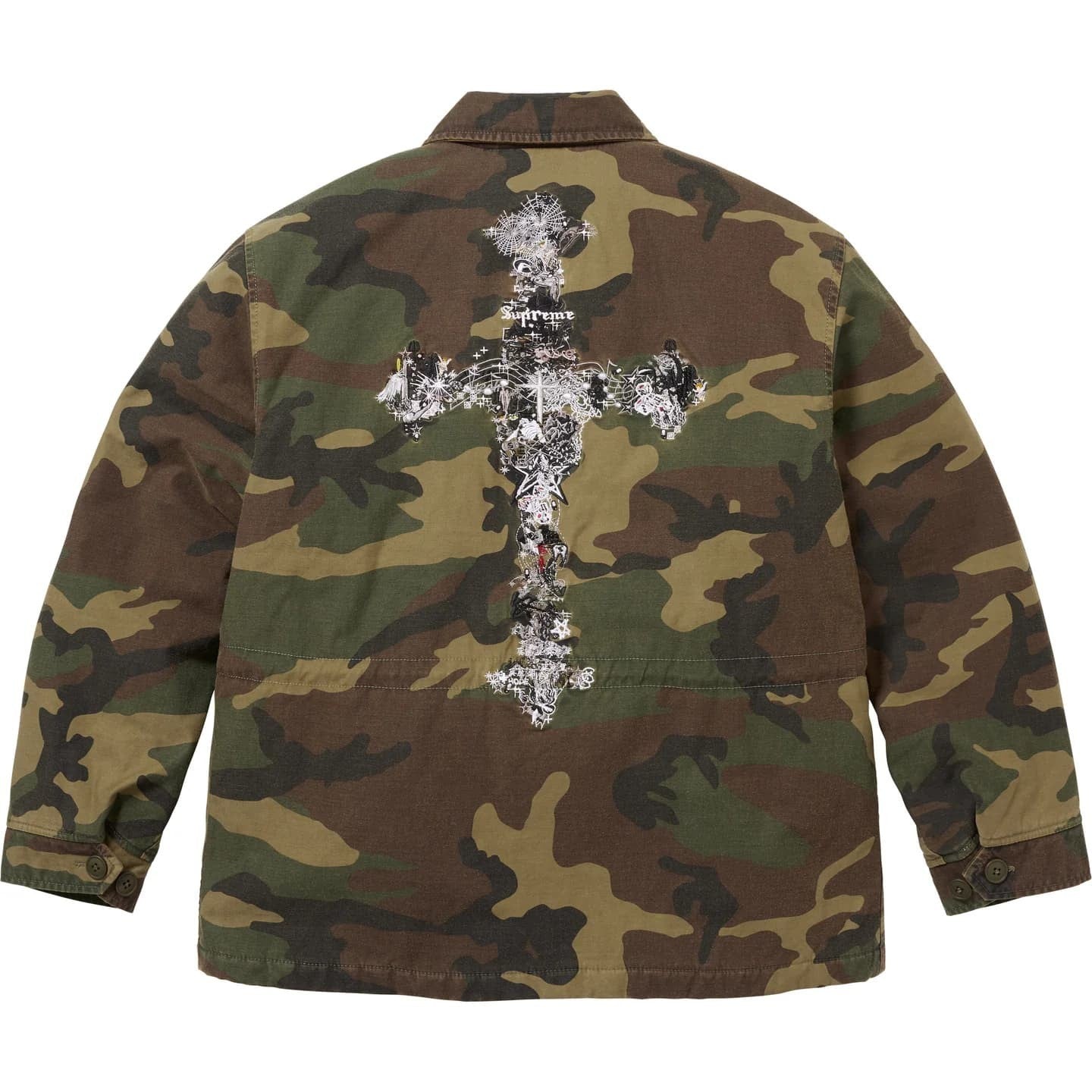 Supreme AOI Cross M52 Jacket Woodland Camo