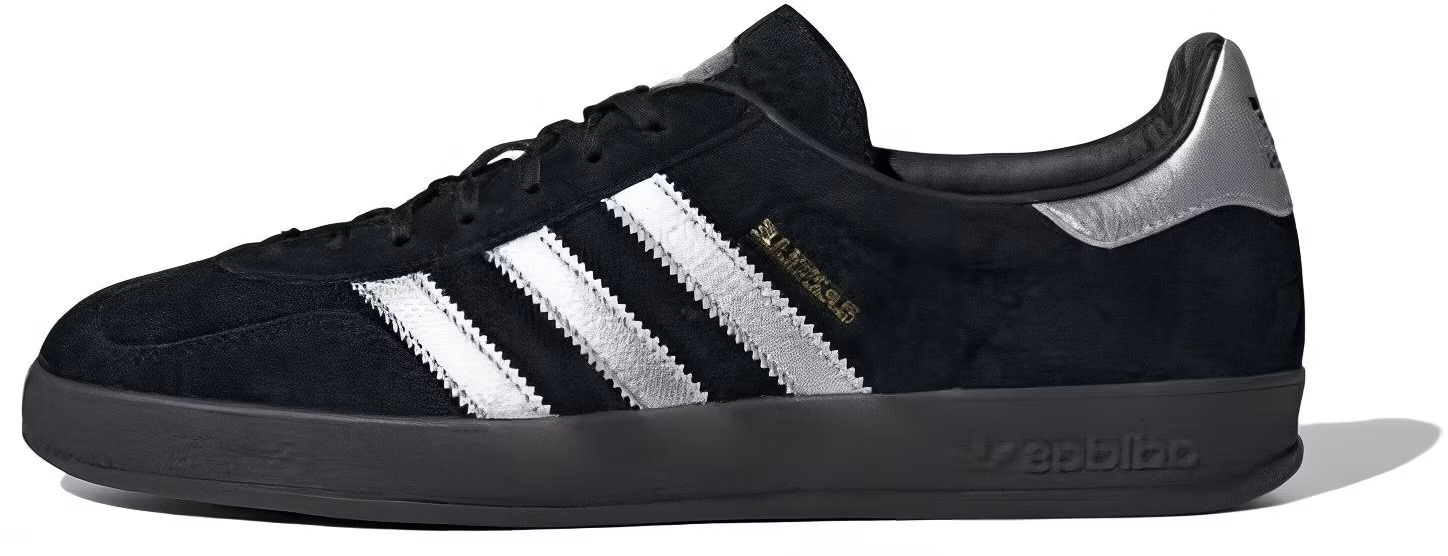ID0988 adidas Gazelle Indoor "Core Black/Metallic Silver" (BILLY'S Ex) (Men's)