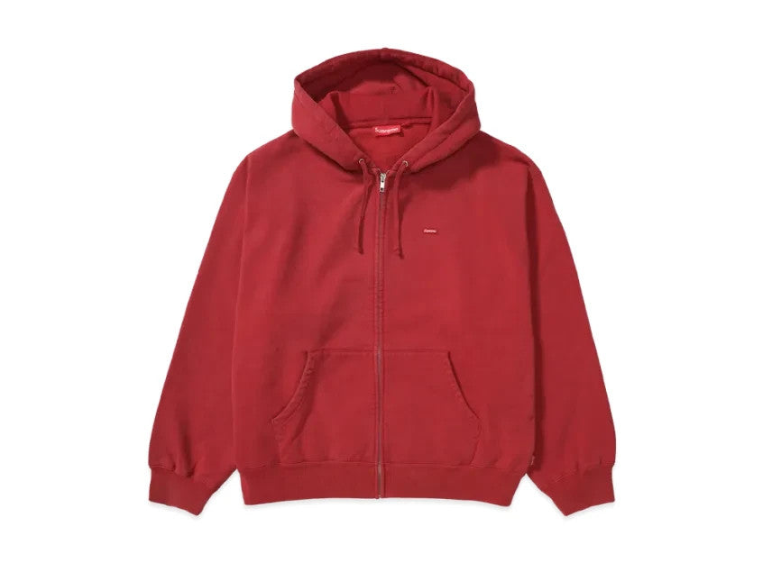 Supreme Small Box Zip Up Hooded Sweatshirt "Dark Red"