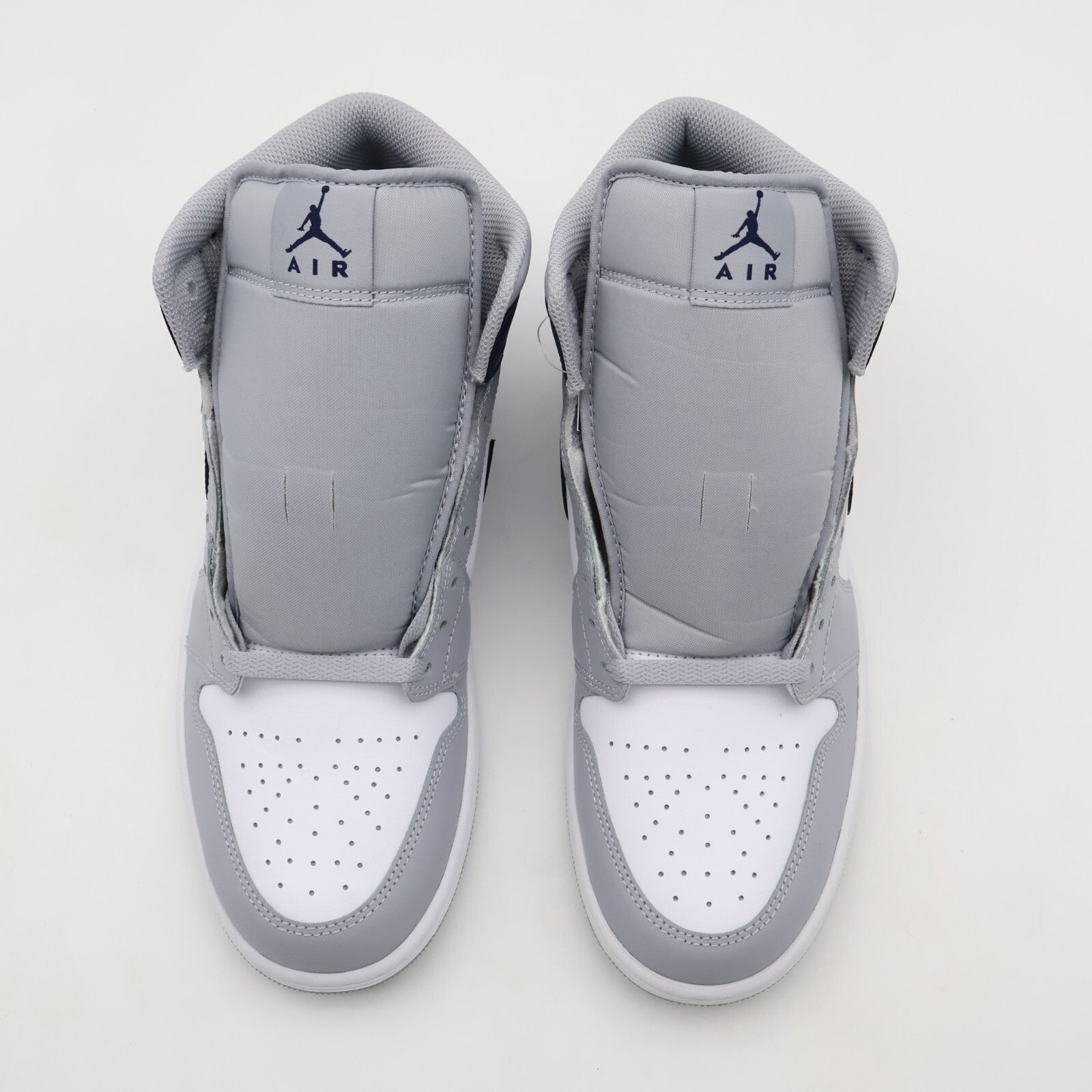 DQ8426-104 Nike Air Jordan 1 Mid White Wolf Grey Midnight Navy (Men's)