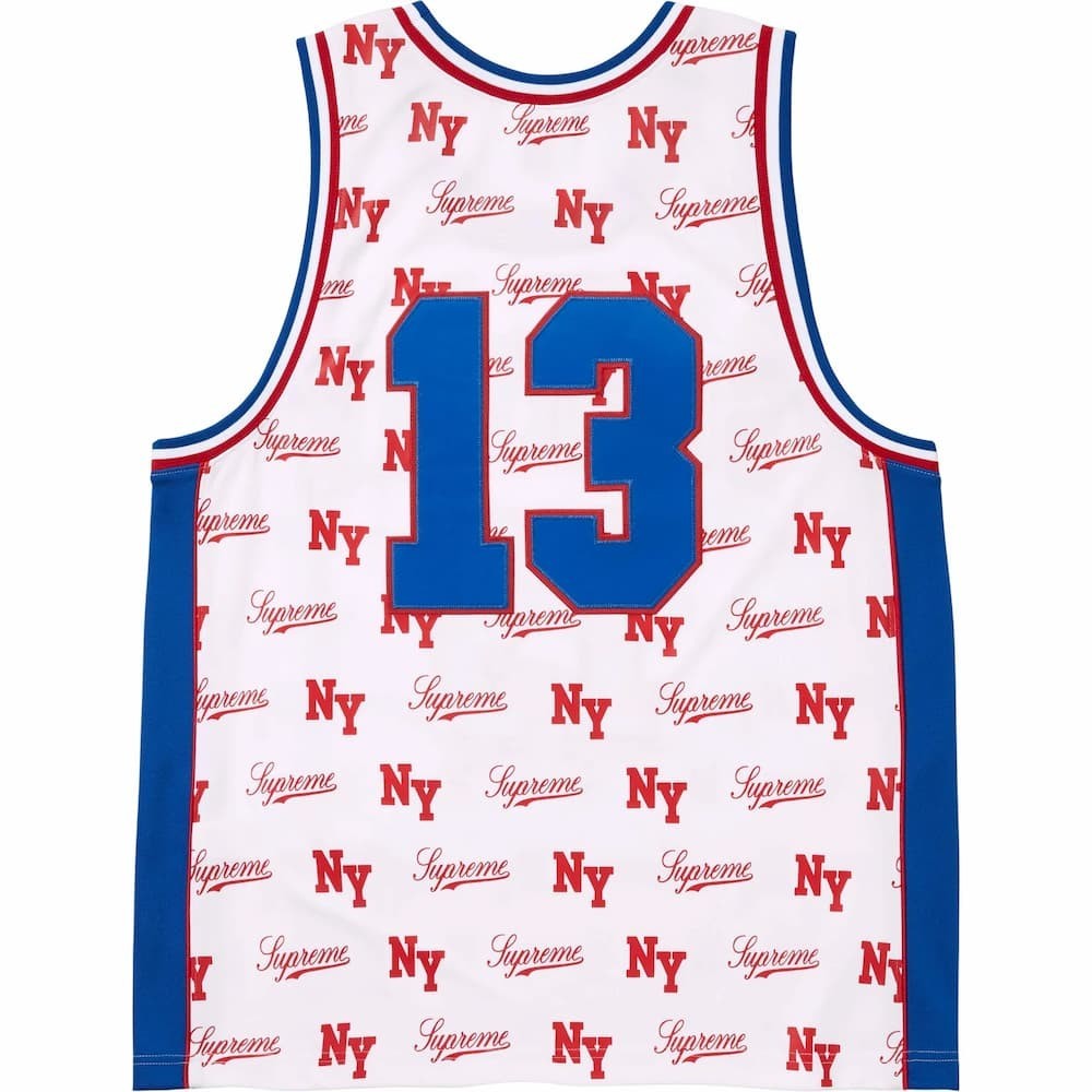 Supreme Mitchell Ness Monogram Basketball Jersey White