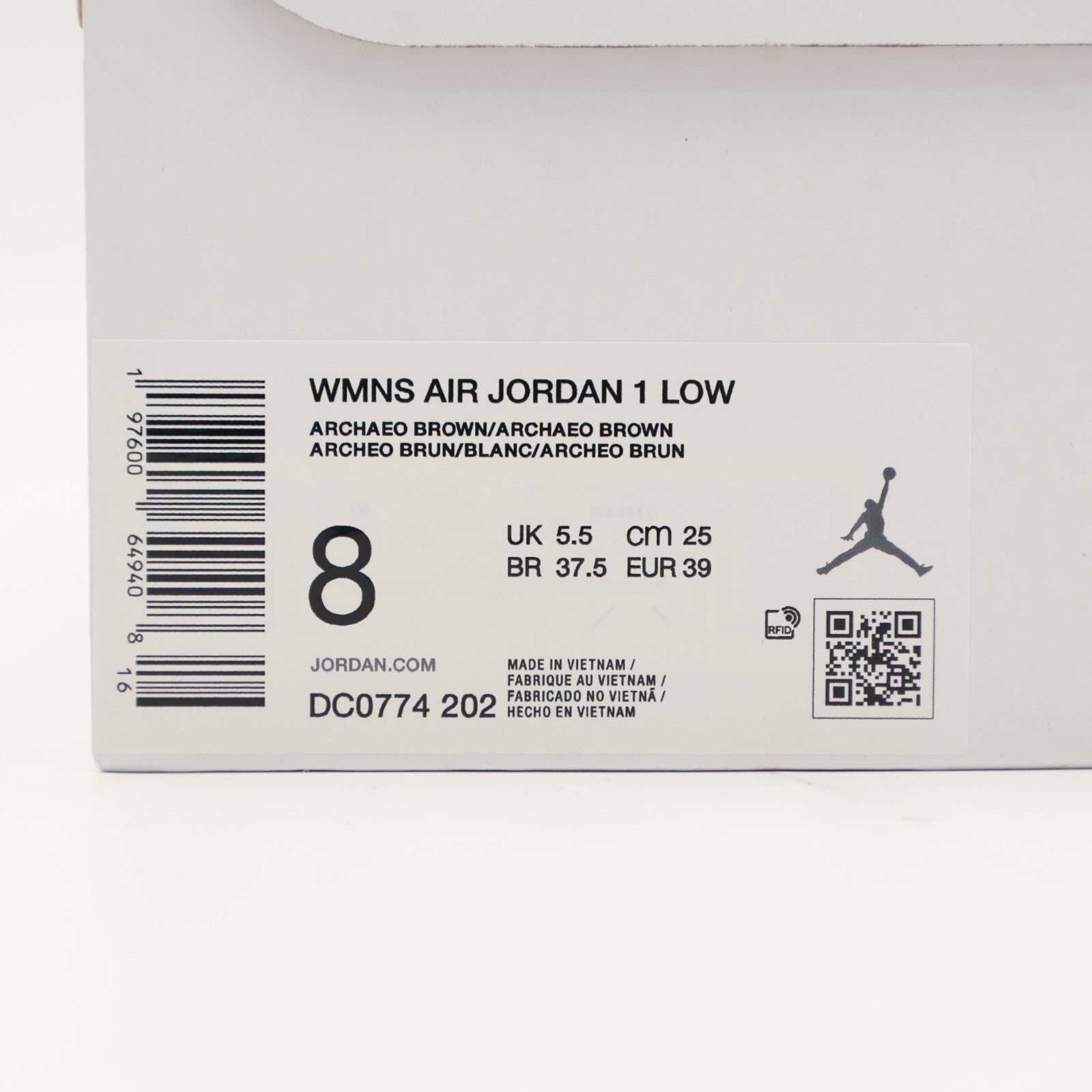 DC0774-202 Nike Air Jordan 1 Low Archaeo Brown (Women's)