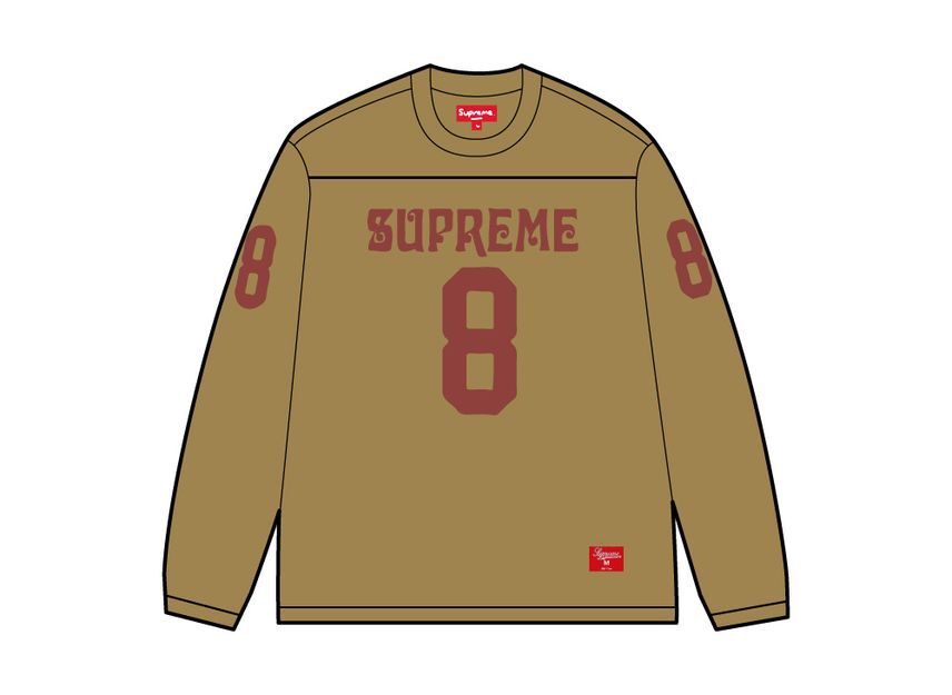 Supreme Affiliated L/S Football Top  Light Olive