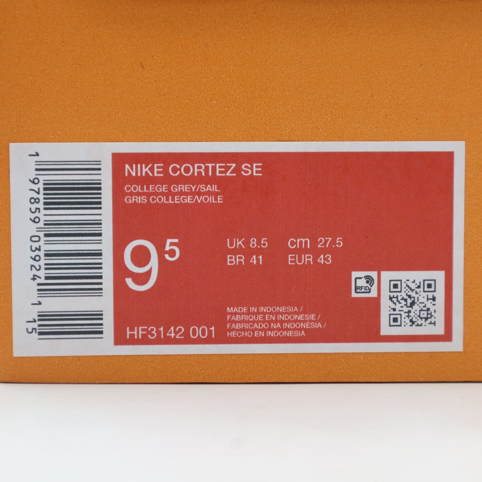 HF3142-001 Nike Cortez SE College Gray Sail Dark Team Red (Men's)
