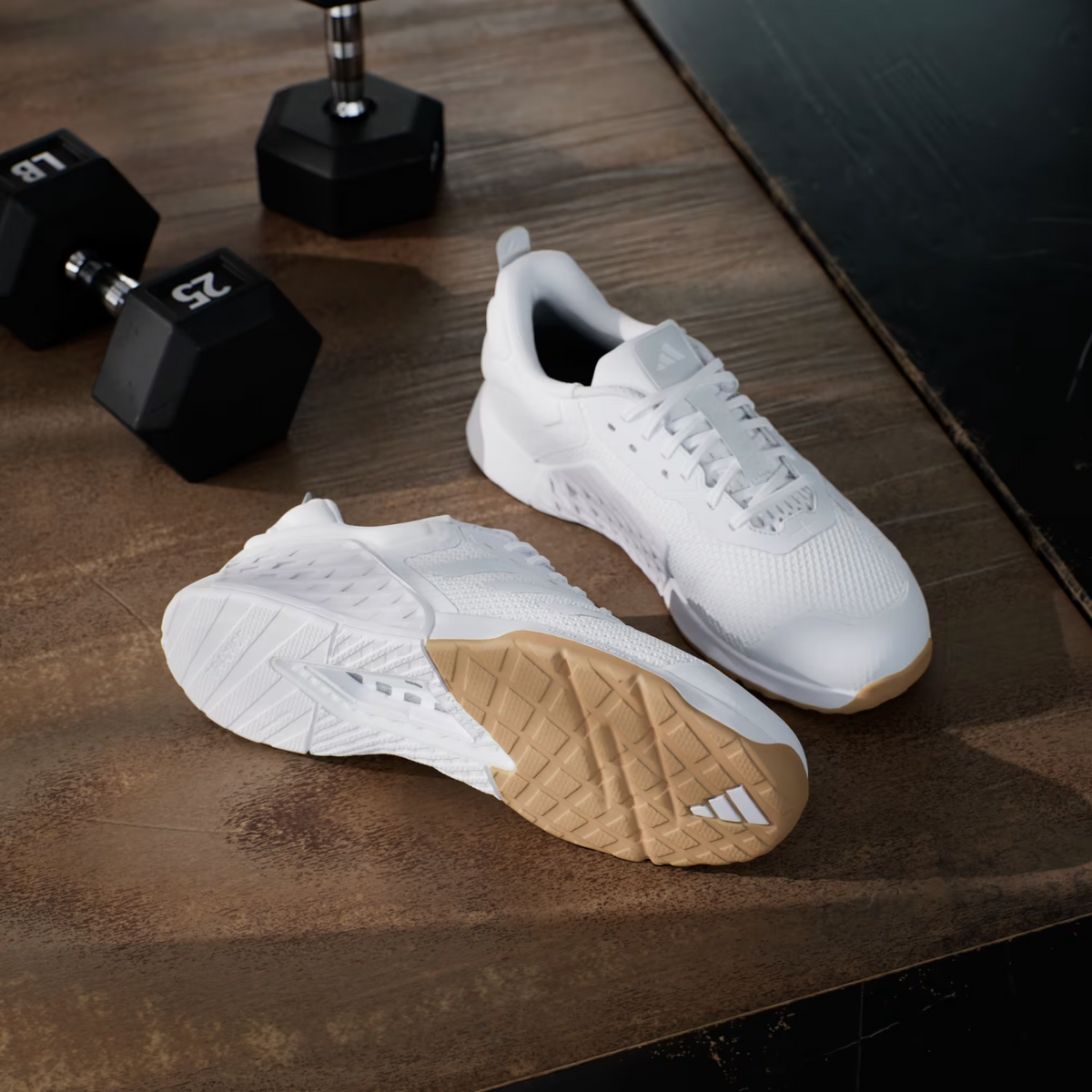 ID8628 adidas Dropset 3 Cloud White Crystal White (Men's)