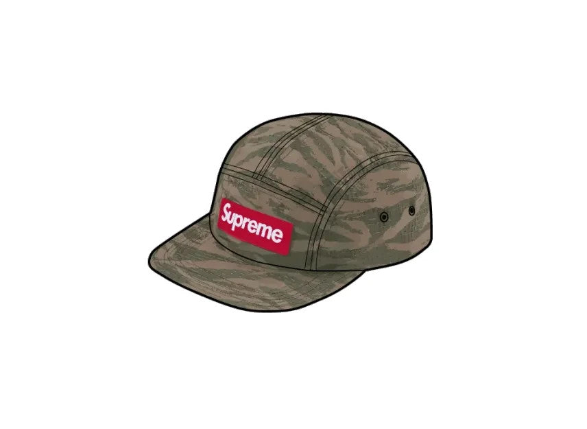 Supreme Tiger Camo Ripstop Camp Cap "Olive"