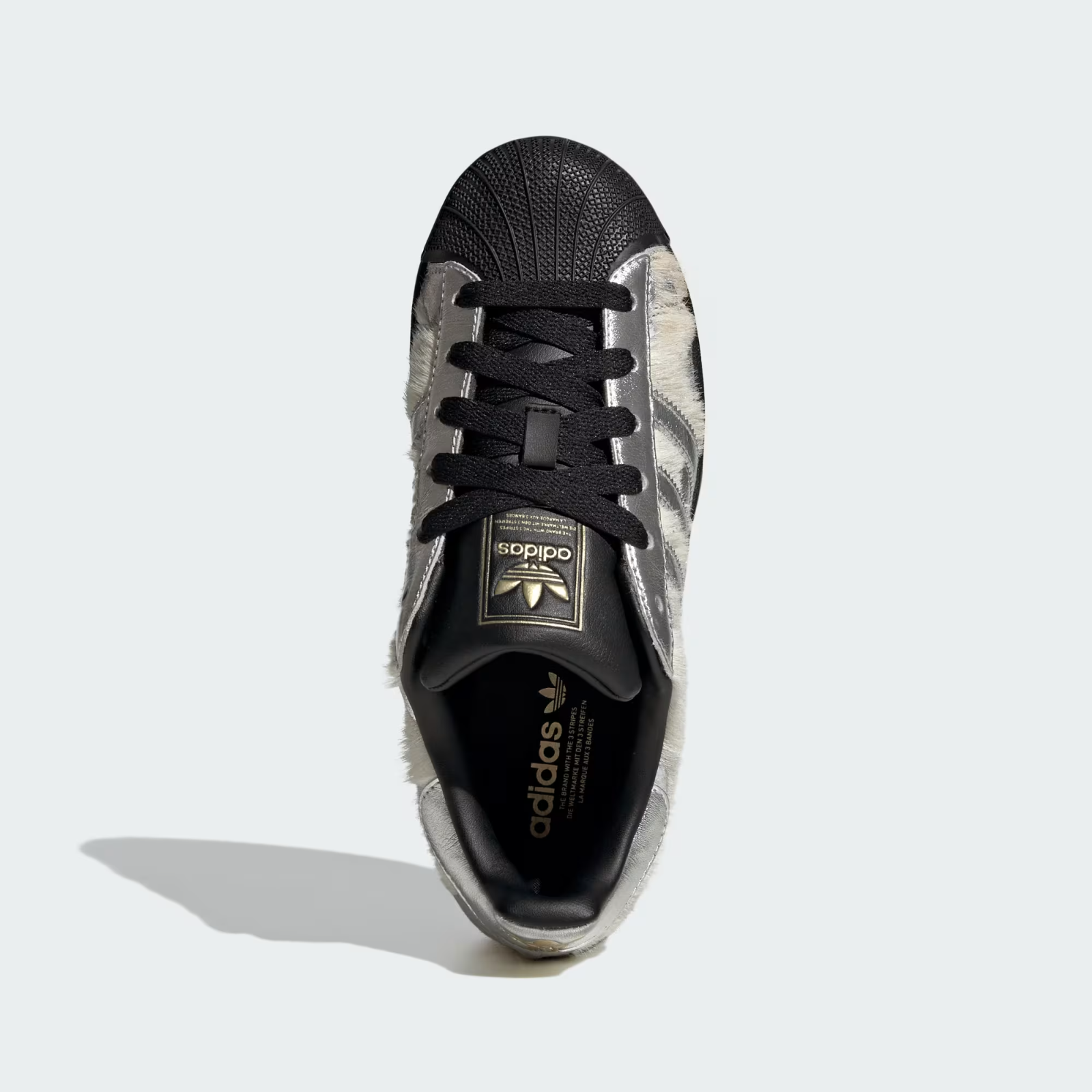 KJ4863 adidas Superstar 2 "Cream White/Silver Metallic/Core Black" (Women's)