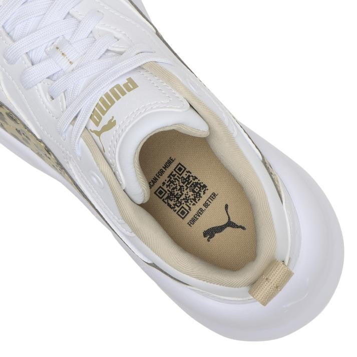410564-01 Puma Cilia Wedge Leo "White" (Women's)