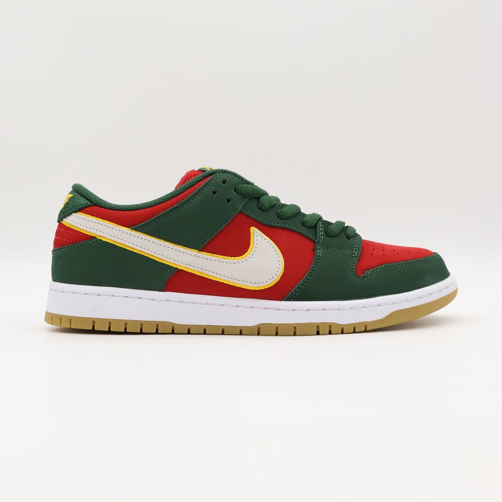 FZ1287-300 Nike SB Dunk Low PRM Seattle Supersonics Fir and Fire Red (Men's)