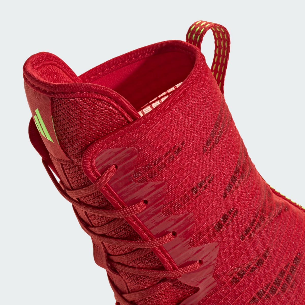 JP9846 adidas Box Hog 4 Better Scarlet/Silver Metallic/Lucid Lemon (Men's)