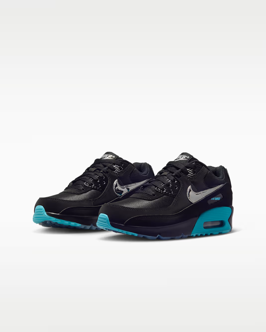 IM7744-001 Nike GS Air Max 90 SE "Black/Gamma Blue" (Kids)