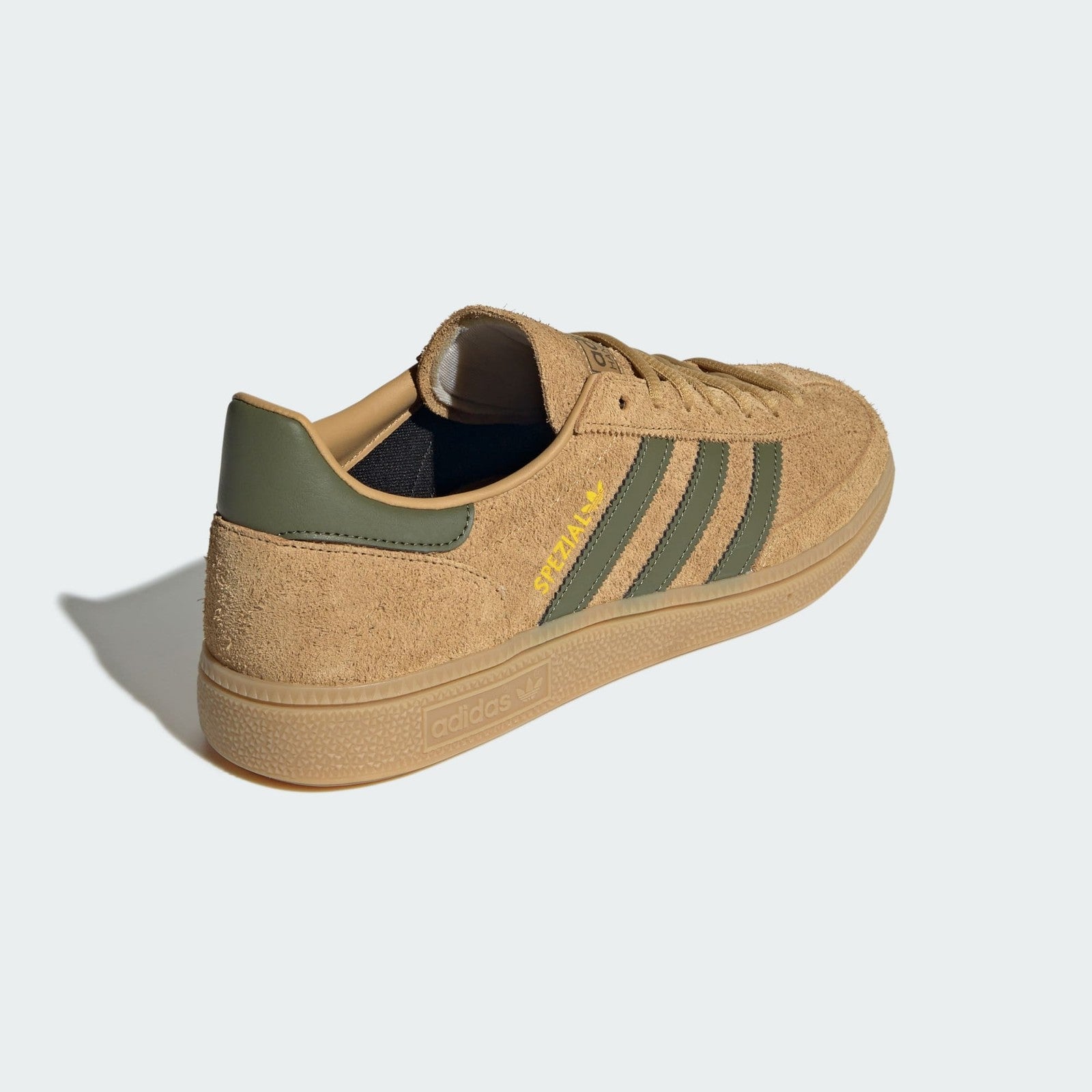 JQ8298 adidas Handball Spezial Golden Beige Focus Olive Gum (Men's)