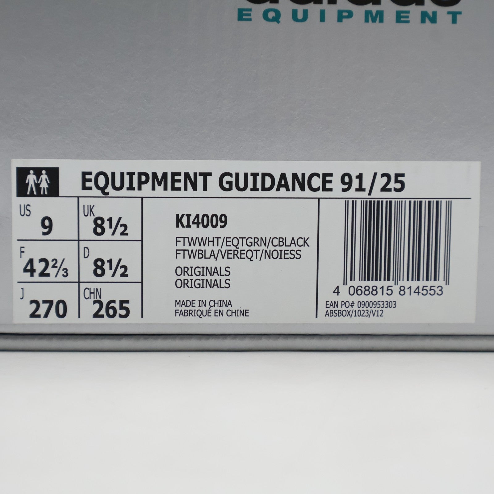 KI4009 adidas Originals Equipment Guidance 91/25 Cloud White (Men's)