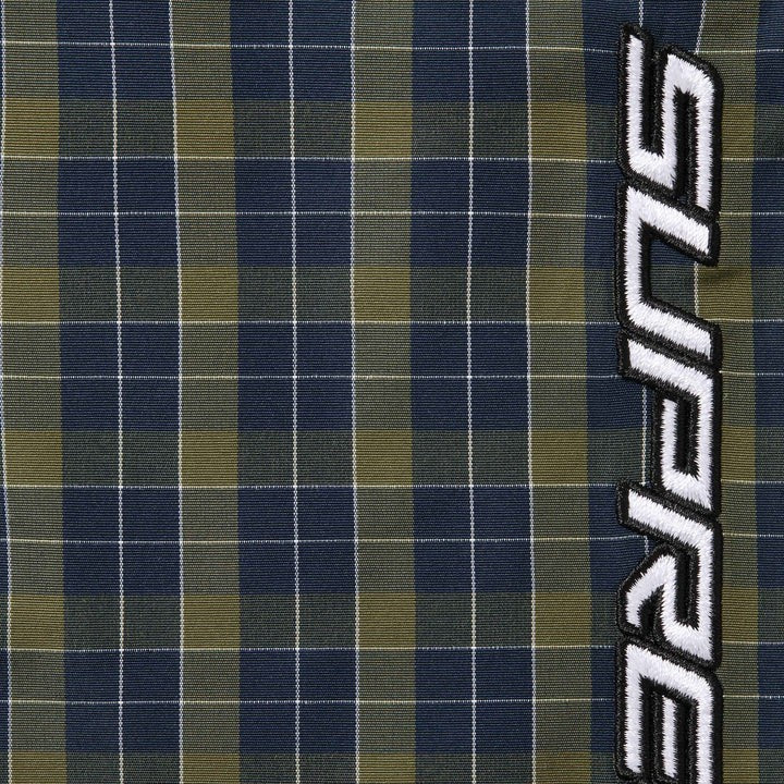 Supreme Plaid Warm Up Pant Navy