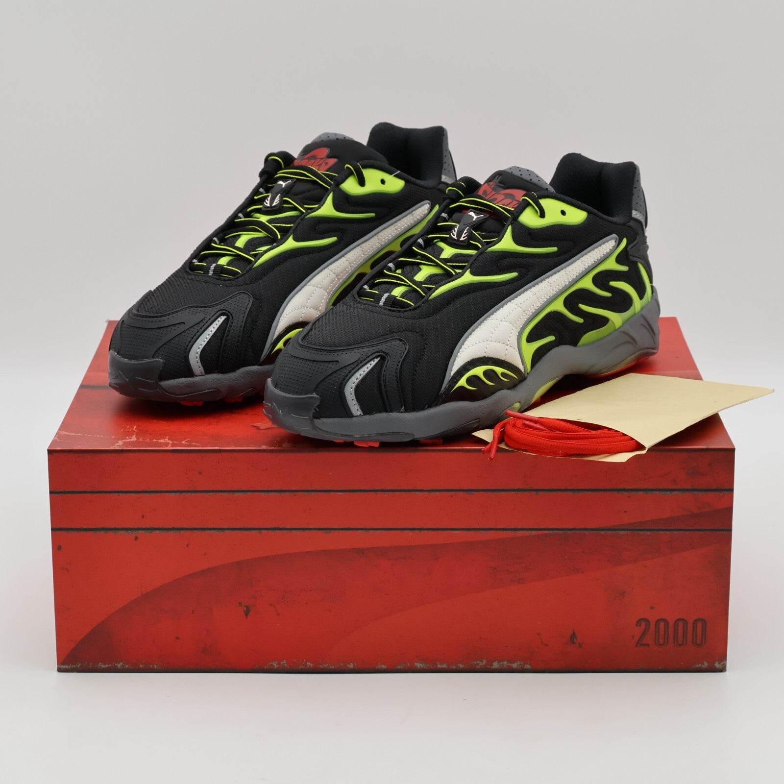 402459-01 A$AP Rocky Puma Inhale Mesh Puma Black Warm White Lime Pow (Men's)