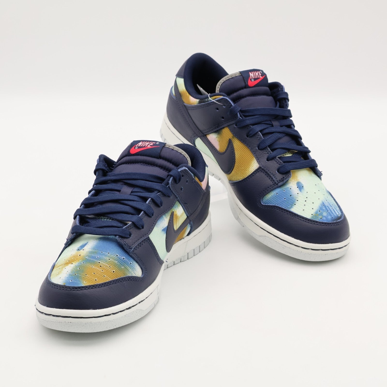 DM0108-400 Nike Dunk Low Graffiti Navy Yellow Obsidian Summit White Red (Men's)