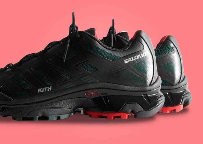 L47772300 KITH Salomon XT-4K Black Scarab Fiery Red (Men's)