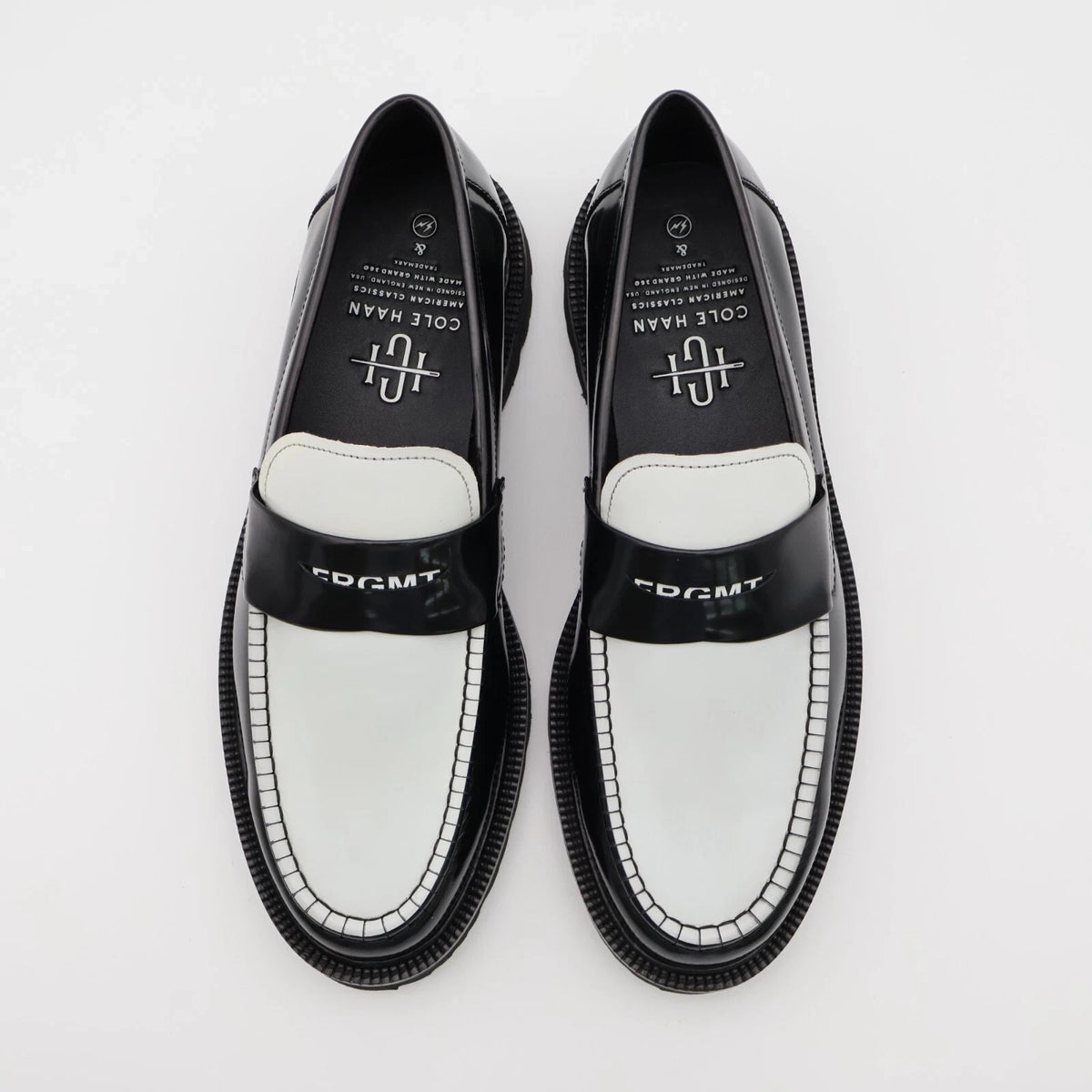 C38640 Fragment COLE HAAN American Classics Penny Loafer White Black (Men's)