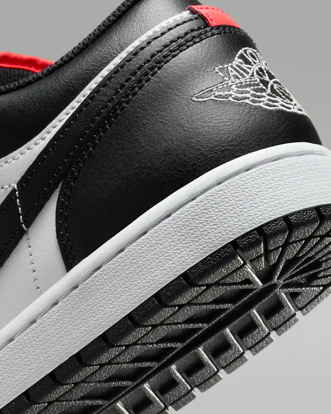553558-045 Nike Air Jordan 1 Low Neutral Grey Infrared 23 Black (Men's)
