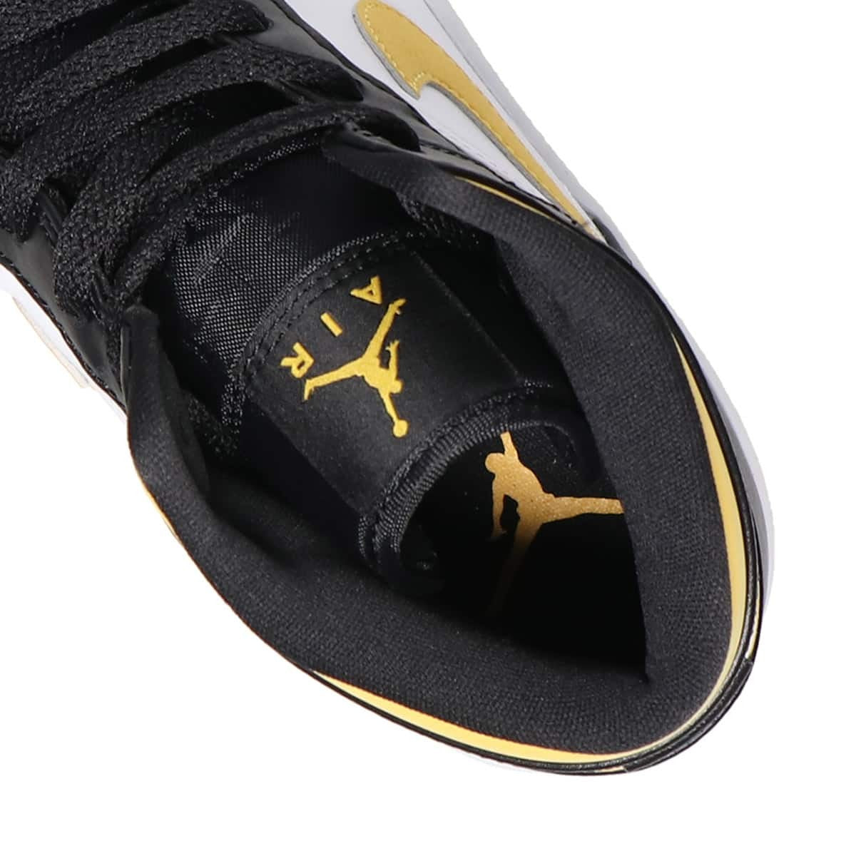 554724-177 Nike Air Jordan 1 Mid WhitePollen-Black (Men's)