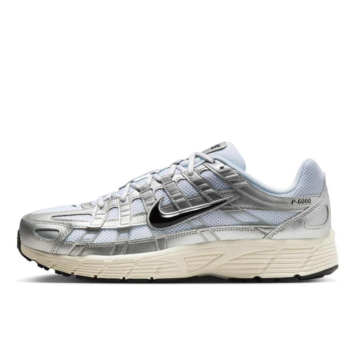 CD6404-105 NIKE P-6000 WHITE/BLACK-METALLIC SILVER-FLT SILVER (Men's)