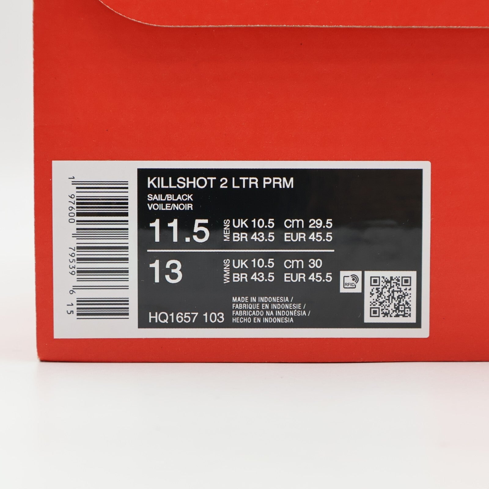 HQ1657-103 Nike Killshot 2 Leather Sail Black (Men's)