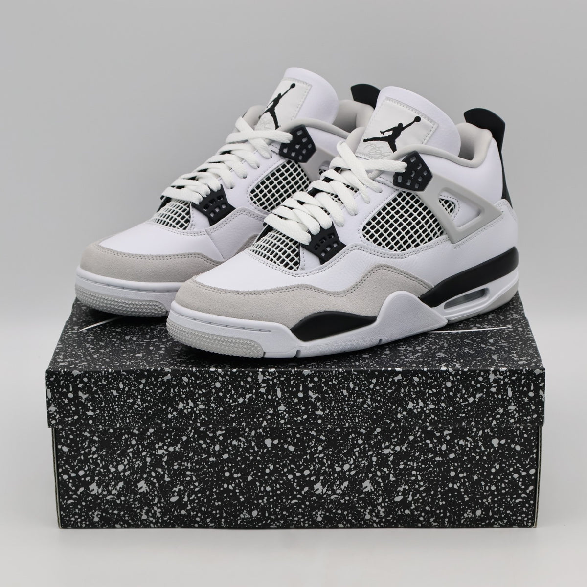 DH6927-111 Nike Air Jordan 4 Military Black White Neutral Grey (Men's)