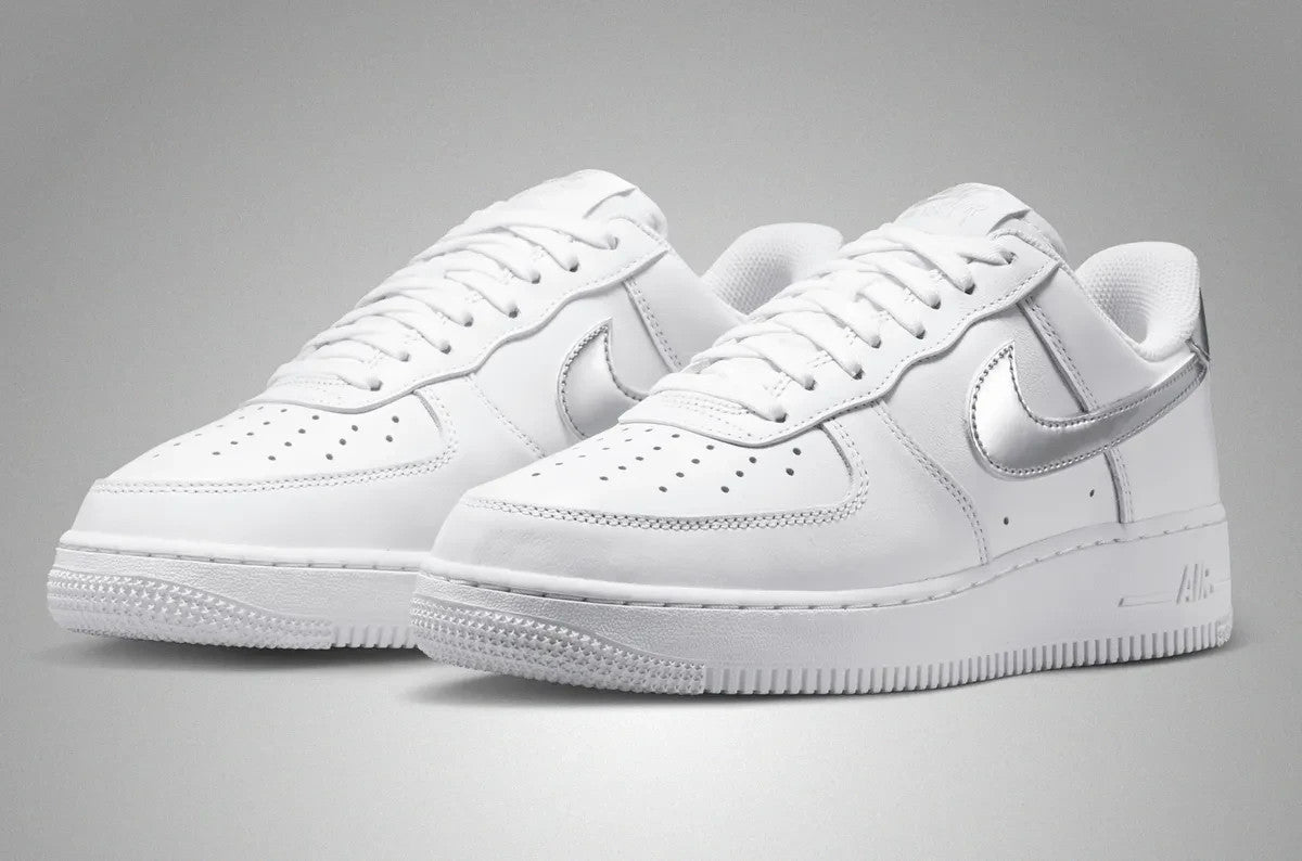 IV5102-100 Nike Air Force 1 '07 White Metallic Silver (Women's)