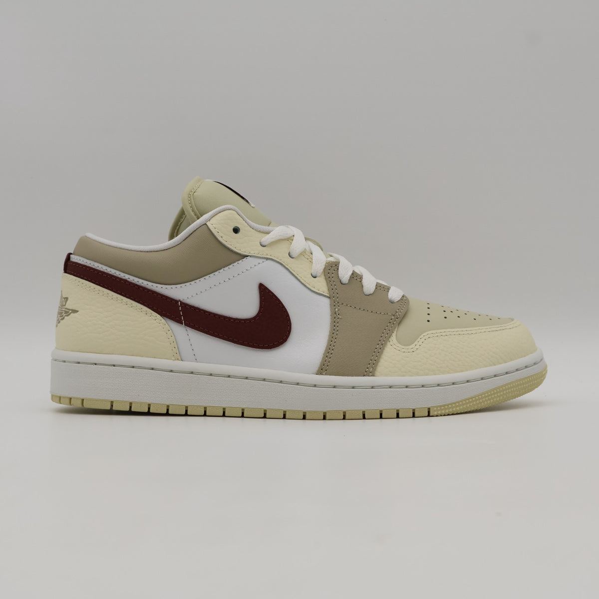 HV6530-100 Nike Air Jordan 1 Low Team Gold Desert Khaki Red Sepia (Women's)