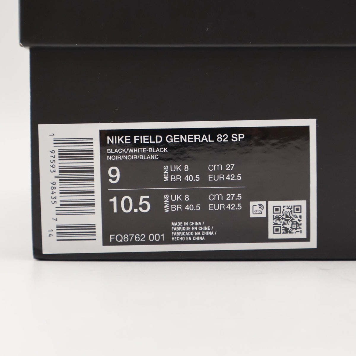 FQ8762-001 Nike Field General '82 Black and White (Men's)