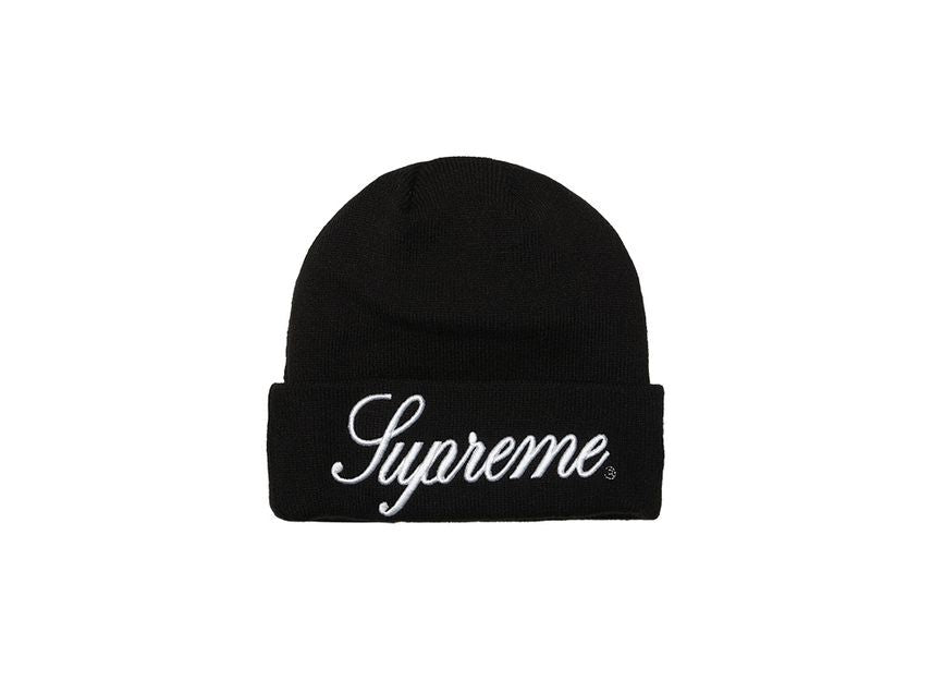 Supreme New Era Script Beanie Black