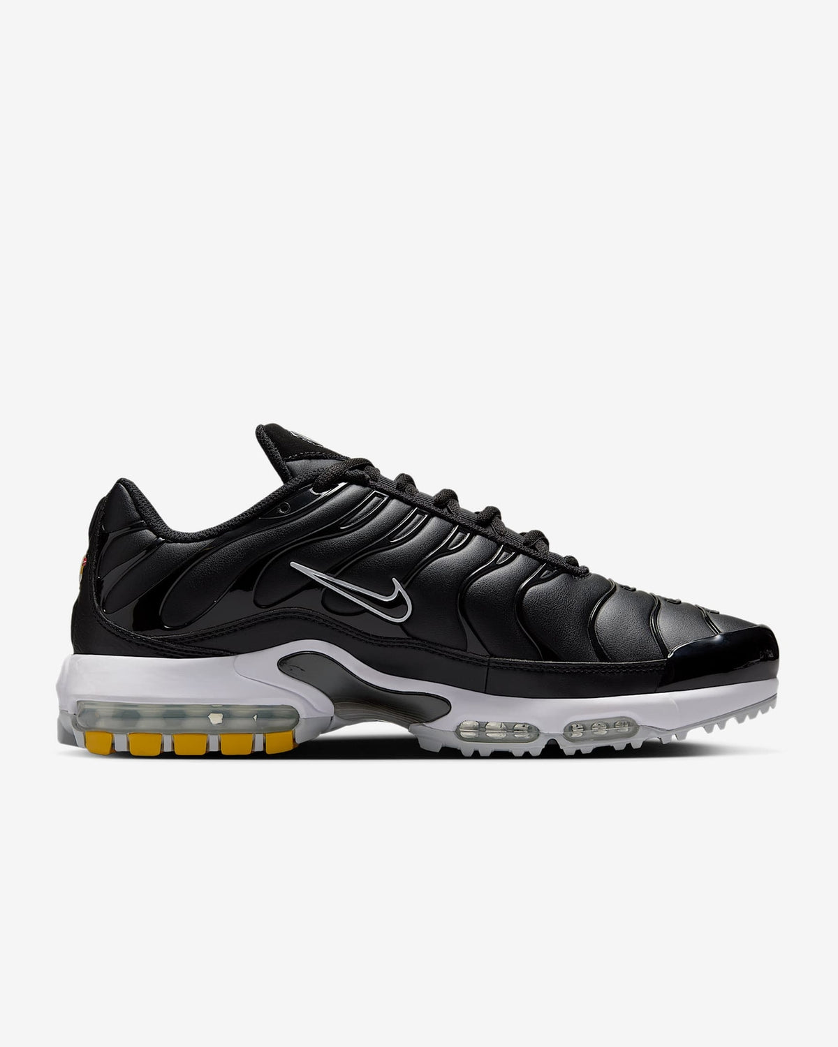 FZ4150-001 Nike Air Max Plus Golf Black Gold Salsa Red White (Men's)